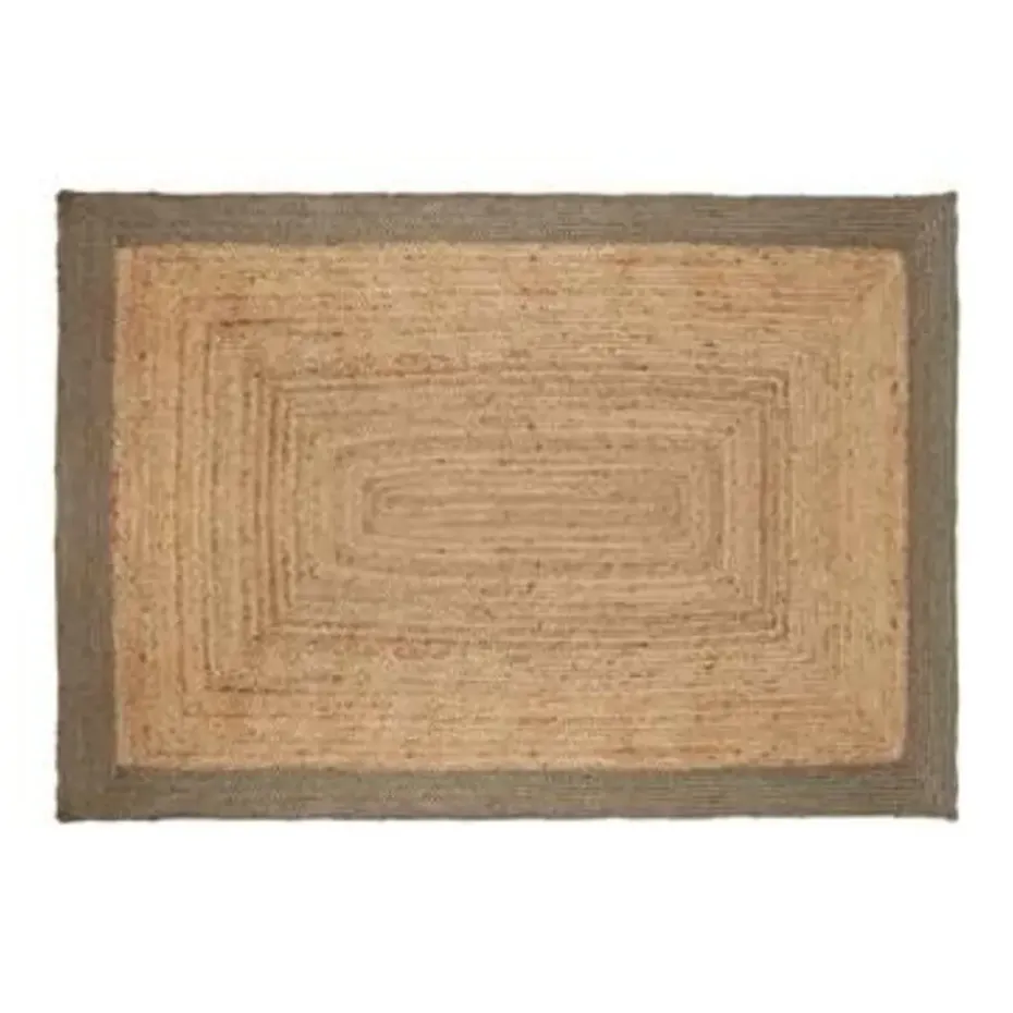 Eva Interieur Vloerkleed Jute - Naturel/Groen - 160x230