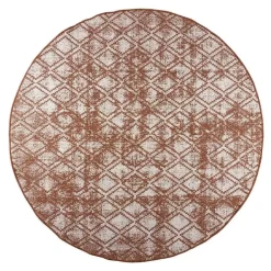 Eva Interior Buitenkleed Rond Frost - Roest - dubbelzijdig 200cm