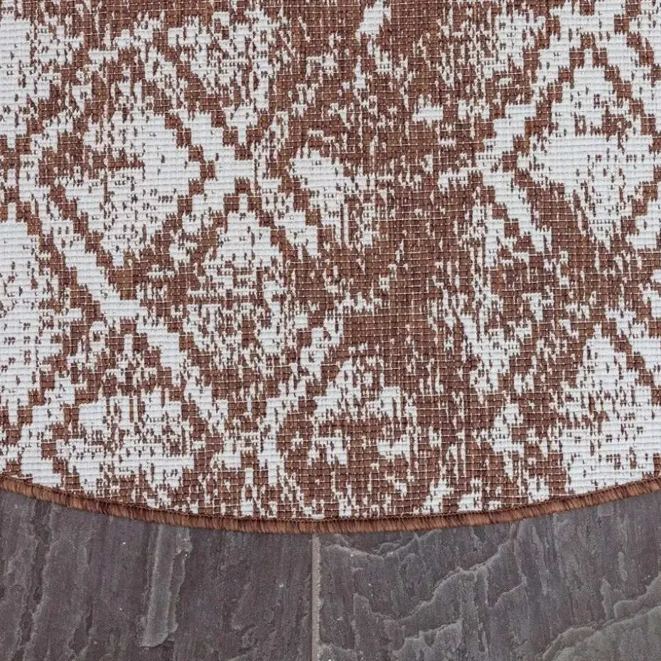 Eva Interior Buitenkleed Rond Frost - Roest - dubbelzijdig 200cm