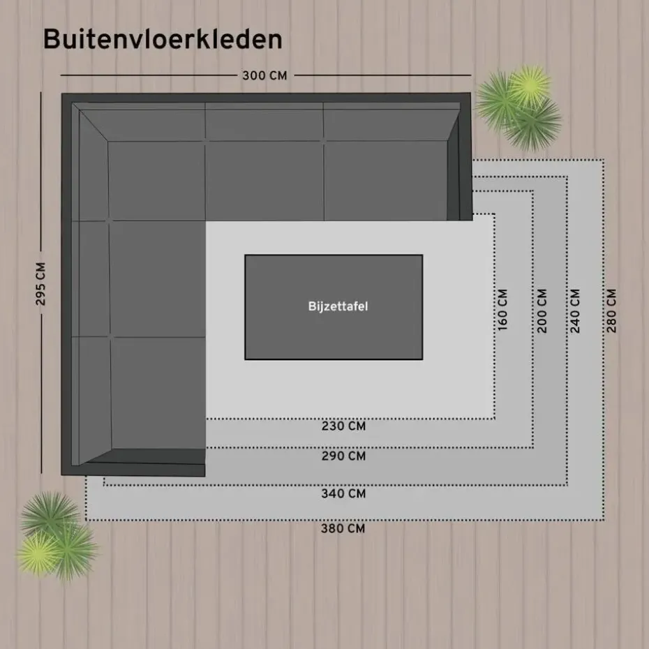 Eva Interior Buitenkleed Rond Frost - Roest - dubbelzijdig 200cm