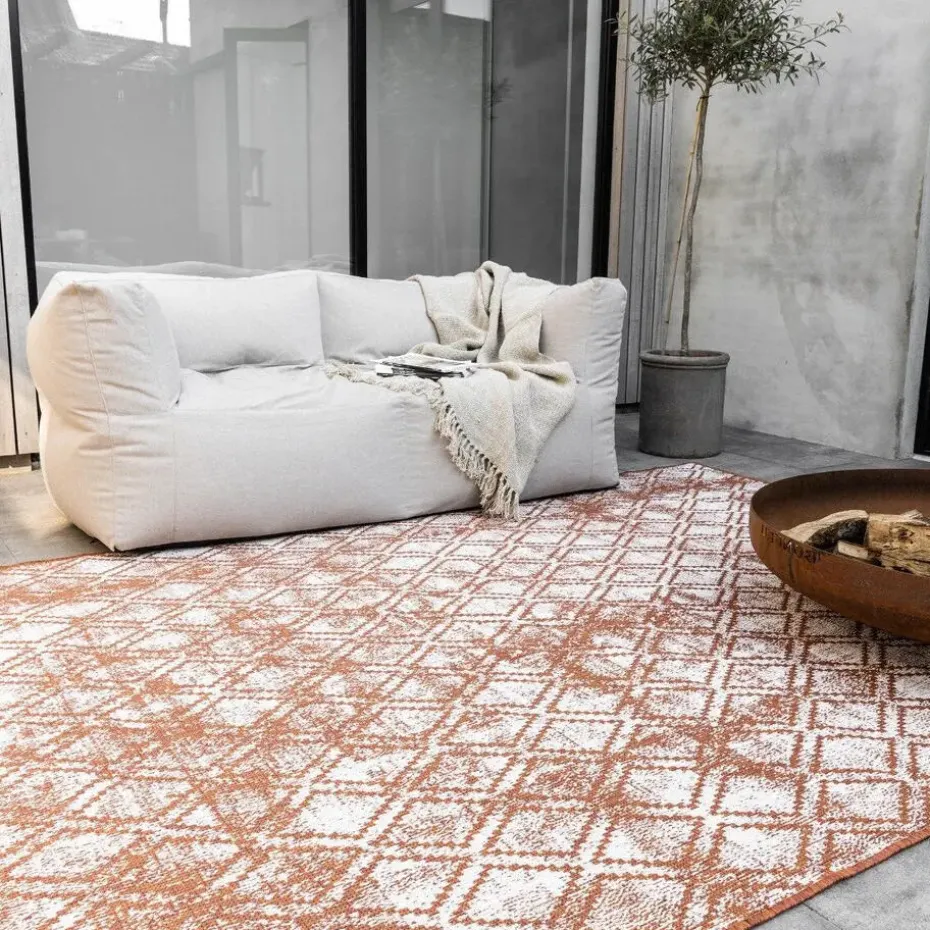 Eva Interior Buitenkleed Rond Frost - Roest - dubbelzijdig 200cm