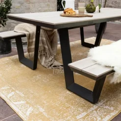 EVA Interior buitenkleed Sage geel/okergeel - 230 x 160 cm