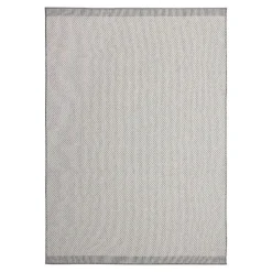 Eva Interior Buitenkleed Border grijs/wit - 340 x 240 cm