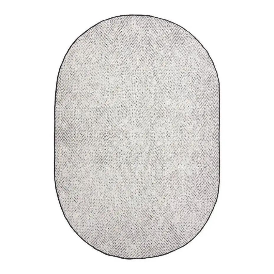 EVA Interior ovaal buitenkleed Dahl zwart - 340 x 240 cm