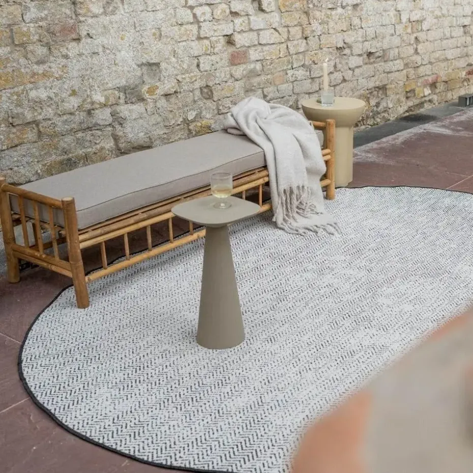 EVA Interior ovaal buitenkleed Dahl zwart - 340 x 240 cm