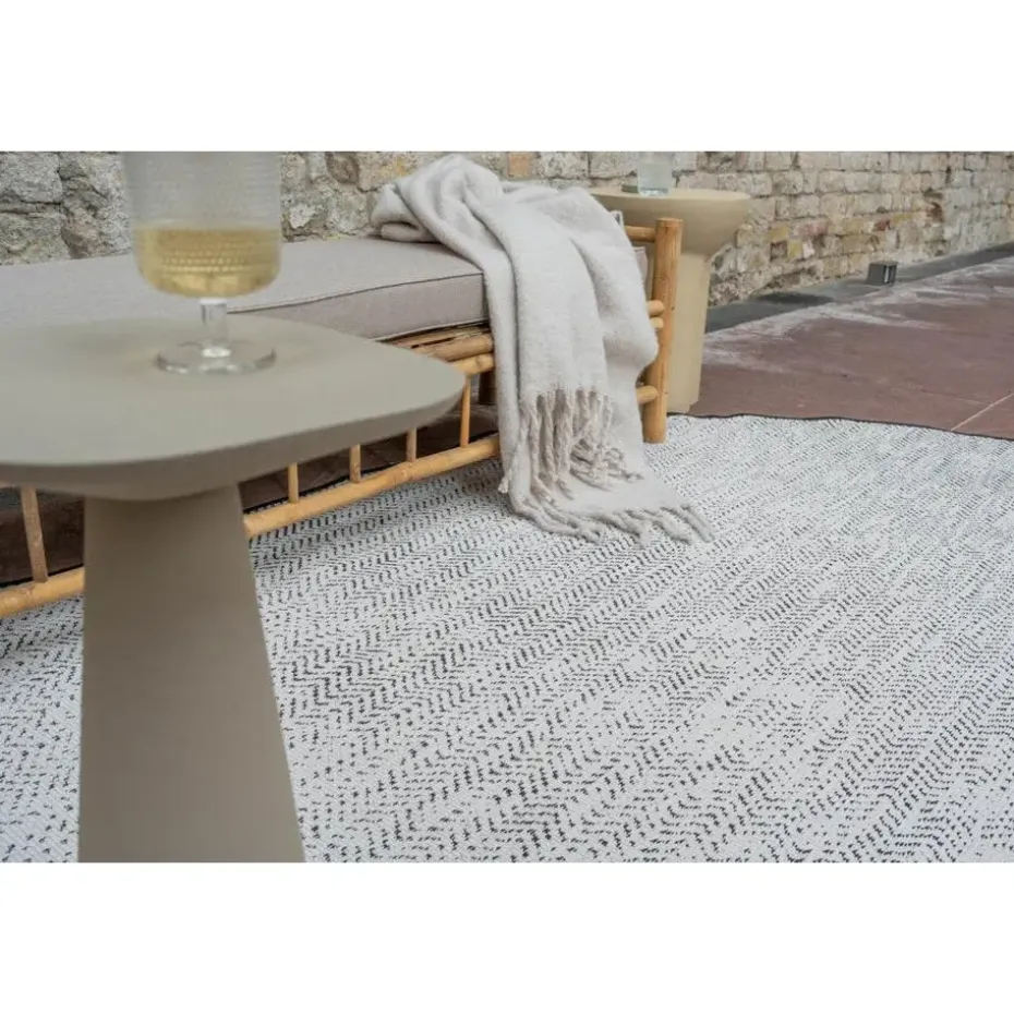 EVA Interior ovaal buitenkleed Dahl zwart - 340 x 240 cm