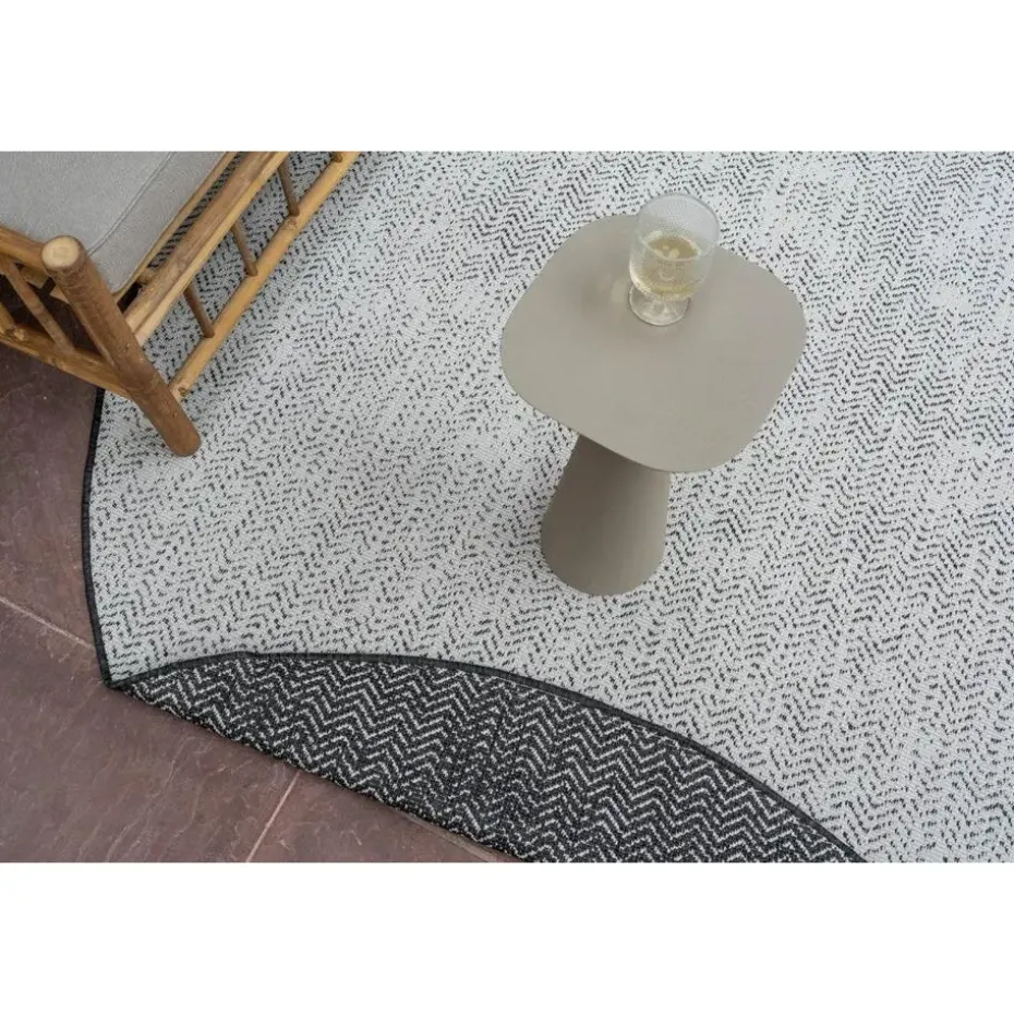 EVA Interior ovaal buitenkleed Dahl zwart - 340 x 240 cm