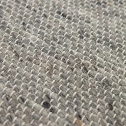 Eva interior Rond vloerkleed wol Antraciet - Cobble Stone - 180 x 180 cm