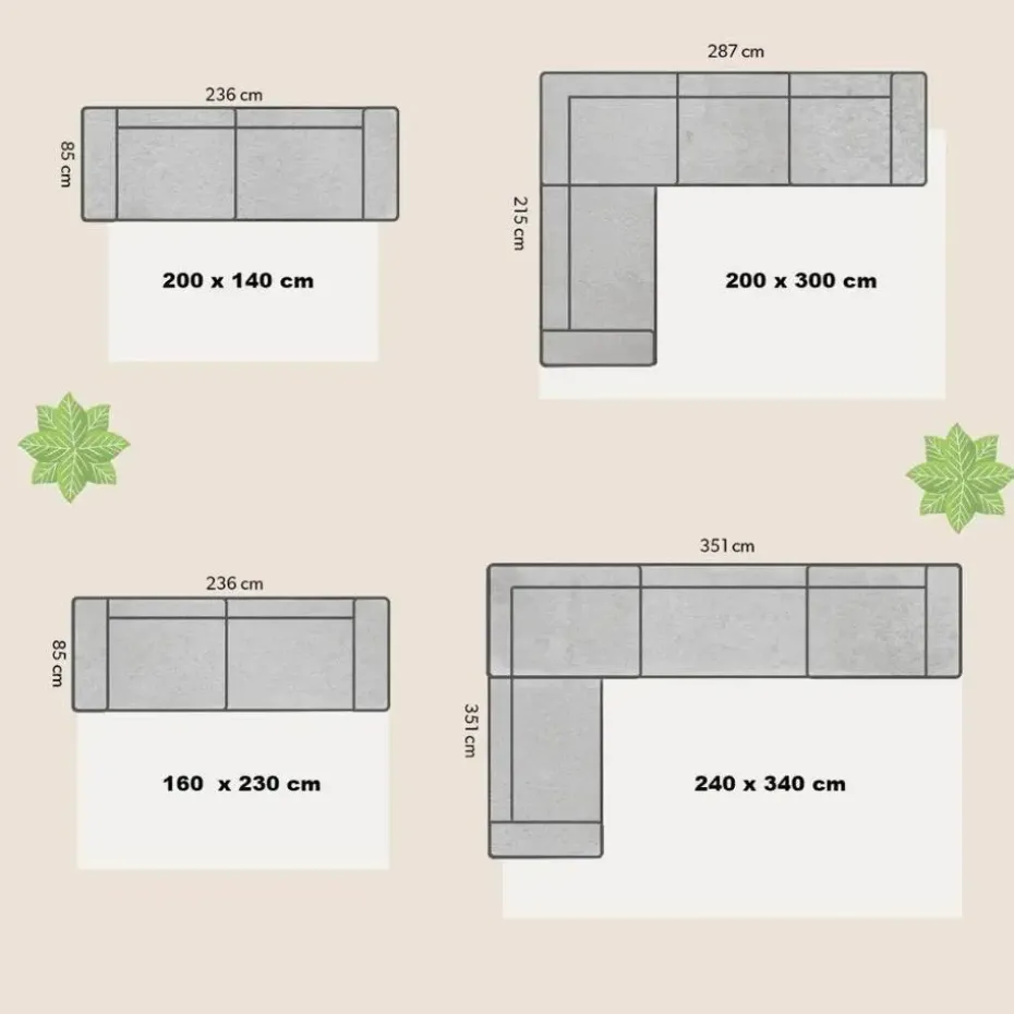 EVA Interior Vintage Vloerkleed Bloom Groen - 270 x 185 cm