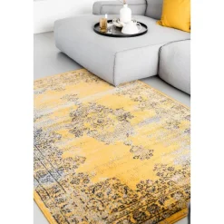 EVA Interior vintage Vloerkleed Bloom Geel - 270 x 185 cm