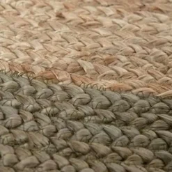 EVA Interior Vloerkleed Jute Rond - Naturel/Groen - 160 Ø