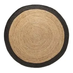 EVA Interior Vloerkleed Jute Rond - Naturel/Antraciet - 120 Ø