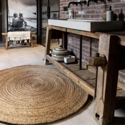 EVA Interior Vloerkleed Jute Rond - Naturel - 240 Ø (L)