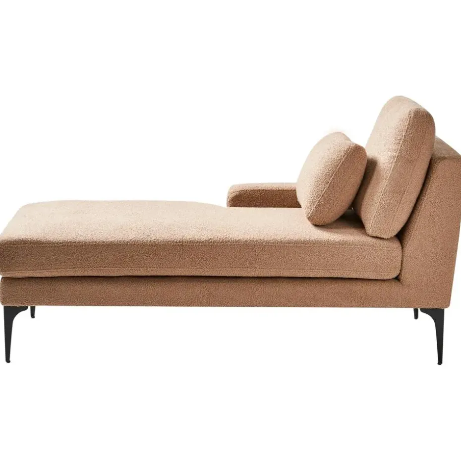 EWRON - Chaise longue - Zandbeige - Rechtszijdig - Bouclé