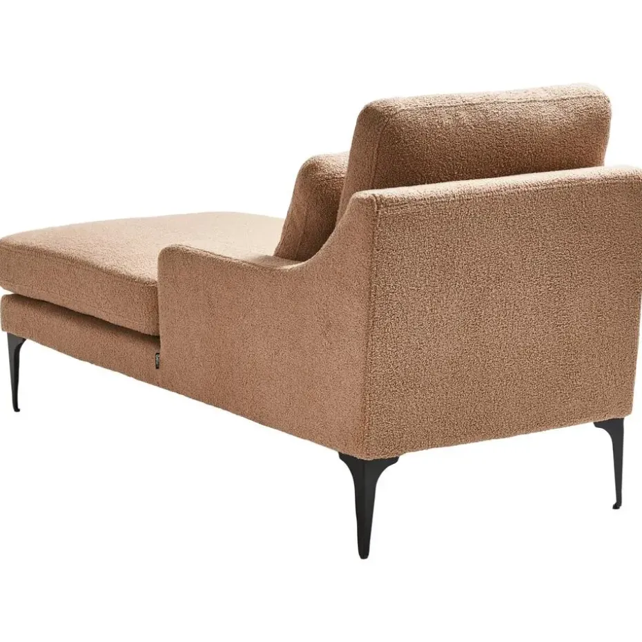 EWRON - Chaise longue - Zandbeige - Rechtszijdig - Bouclé