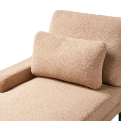 EWRON - Chaise longue - Zandbeige - Rechtszijdig - Bouclé