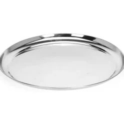 Excellent Houseware Dienblad/serveerblad Silver Circle - rvs - D33