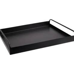 Excellent Houseware Dienbladen set - 2x stuks - metaal - zwart