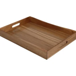 Excellent Houseware dienblad van bamboe - 50 x 35 x 6 cm - bruin