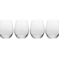 Excellent Houseware luxe sap/waterglazen - 4x stuks - 390 ml