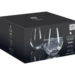 Excellent Houseware Tumbler glazen - 400 ml - 4x stuks