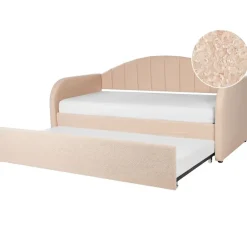 EYBURIE - Slaapbank - Perzik - 90 x 200 cm - Bouclé