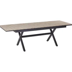 FANES - Eettafel uitschuifbaar - Grijs - 184/244 x 90 - Aluminium