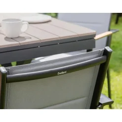 FANES - Eettafel uitschuifbaar - Grijs - 184/244 x 90 - Aluminium