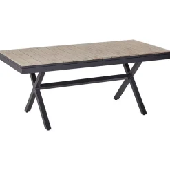 FANES - Eettafel uitschuifbaar - Grijs - 184/244 x 90 - Aluminium