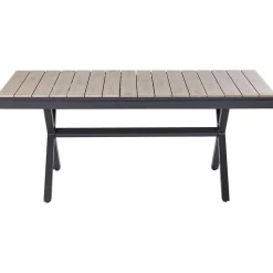 FANES - Eettafel uitschuifbaar - Grijs - 184/244 x 90 - Aluminium
