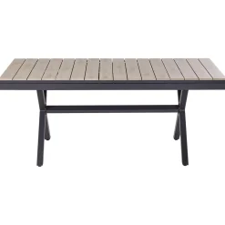 FANES - Eettafel uitschuifbaar - Grijs - 184/244 x 90 - Aluminium