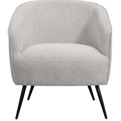 Fauteuil Carlton - bouclé stof - lichtgrijs
