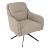 Fauteuil Draaibaar - Stof Taupe - 75x70x85cm - Matthias