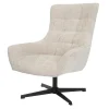 Fauteuil Stof Beige - Draaibaar - Zitdiepte 53cm - 53x53x99cm