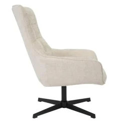 Fauteuil Stof Beige - Draaibaar - Zitdiepte 53cm - 53x53x99cm