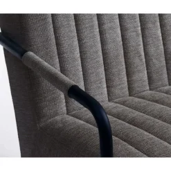 Fauteuil Stof/Metaal Donkergrijs - Incl. Armleuning - Trout