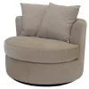 Fauteuil Taupe Stof - Zithoogte 45cm - Thony Luxe