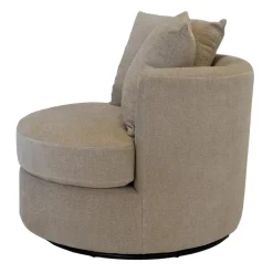 Fauteuil Taupe Stof - Zithoogte 45cm - Thony Luxe
