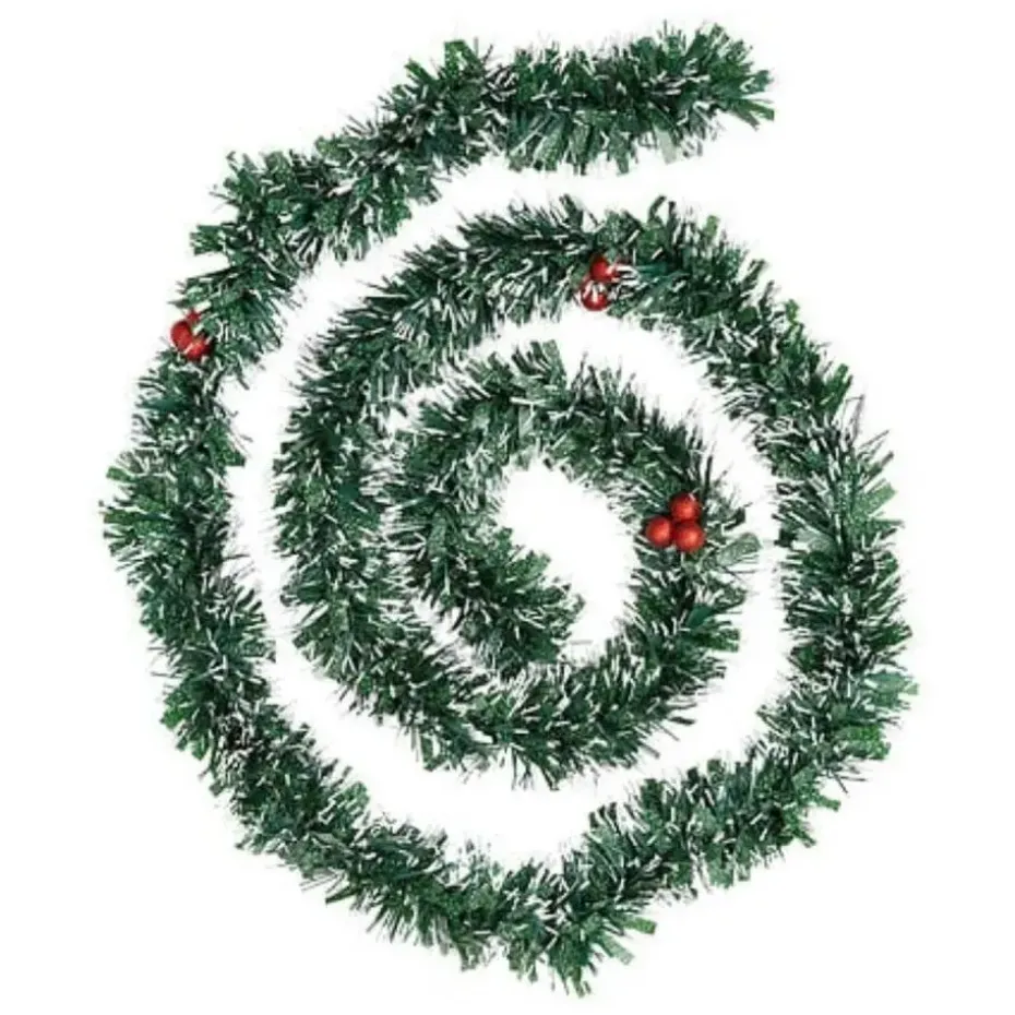 Feeric Christmas Dennenslinger - met sneeuw en besjes - 200 cm