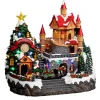 Feeric Christmas Kerstdorp landhuis kerstman - 31 x 32,5 x 24 cm