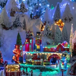 Feeric Christmas Kerstdorp kerstmarkt -licht, beweging, muziek