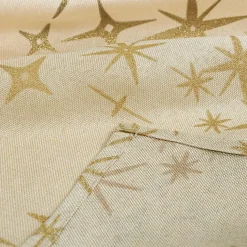 Feeric Christmas Tafelkleed - beige - sterren - 140 x 360 cm