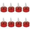 Feeric lights and christmas LED theelichtjes - 8x - rood - 5,5 cm