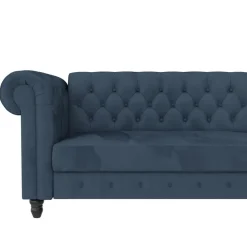 Felix - 3-zits slaapbank in blauw fluweel