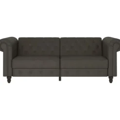 Felix - 3-zits slaapbank in antraciet stof