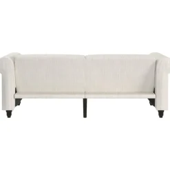 Felix II - 3-zits slaapbank in crèmekleurige stof