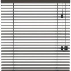 Fenstr houten jaloezie New York 50mm - donkergrijs (20510)