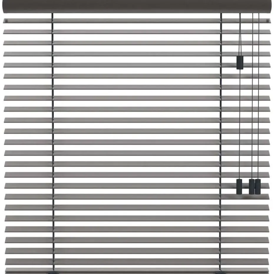 Fenstr houten jaloezie New York 50mm - donkergrijs (20510)