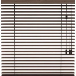 Fenstr houten jaloezie Oslo 50mm - donker bruin (30402)