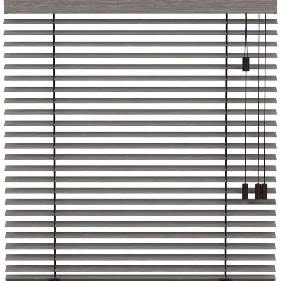 Fenstr houten jaloezie Oslo 50mm - bruingrijs (20971)